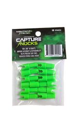 Nightmare Xtreme Crossbow Capture Nocks  FLO Green 12-Pack | .300 ID Shafts