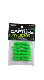 Nightmare Xtreme Crossbow Capture Nocks  FLO Green 12-Pack | .300 ID Shafts
