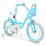 Girls Bike with Training Wheels and Front Bag | 12-18"