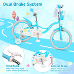 Girls Bike with Training Wheels and Front Bag | 12-18"