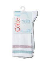Conte Active Cotton Long Socks with Lurex Stripes