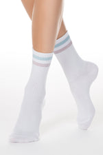 Conte Active Cotton Long Socks with Lurex Stripes