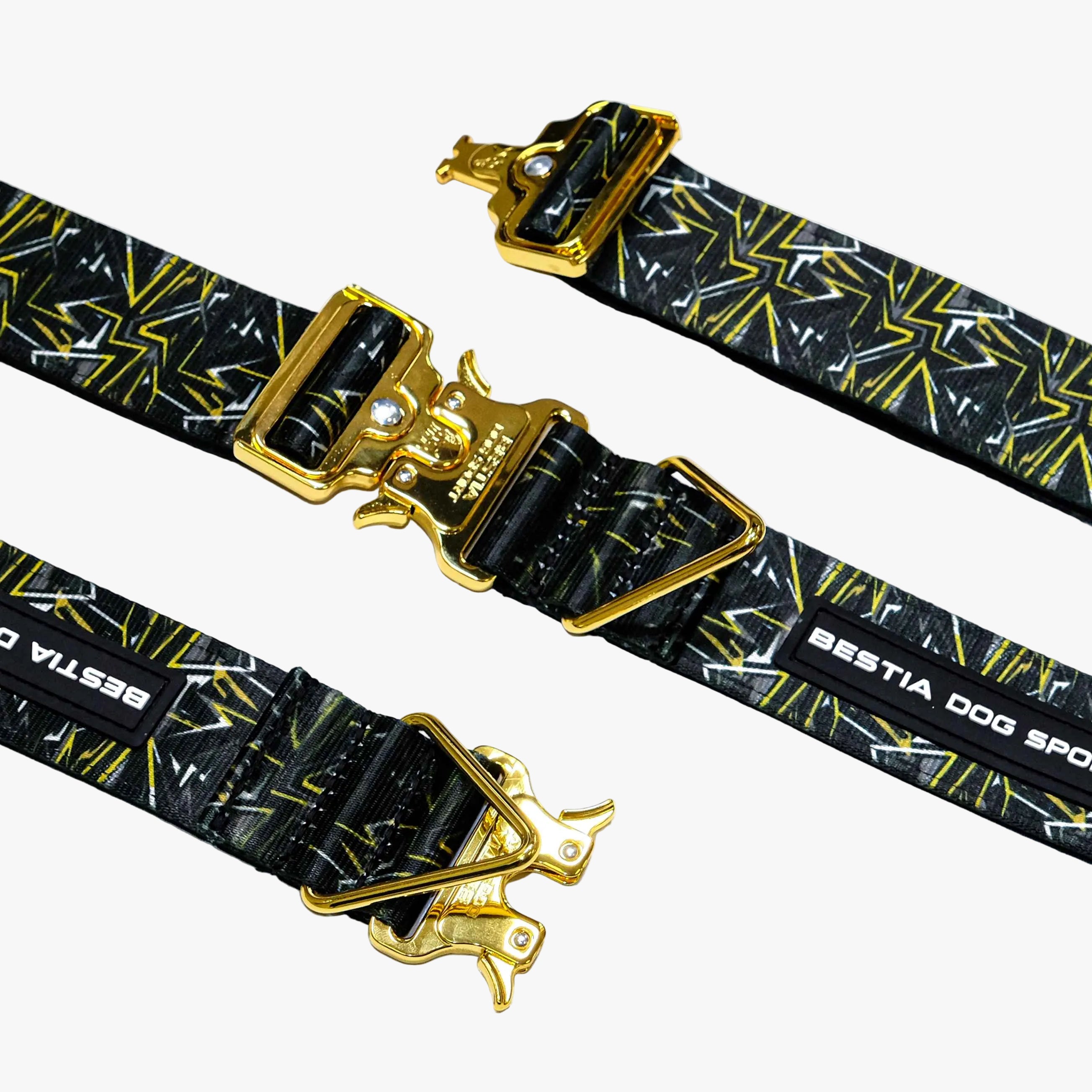Bestia Dog Sport GripPro Print Collar | Gold