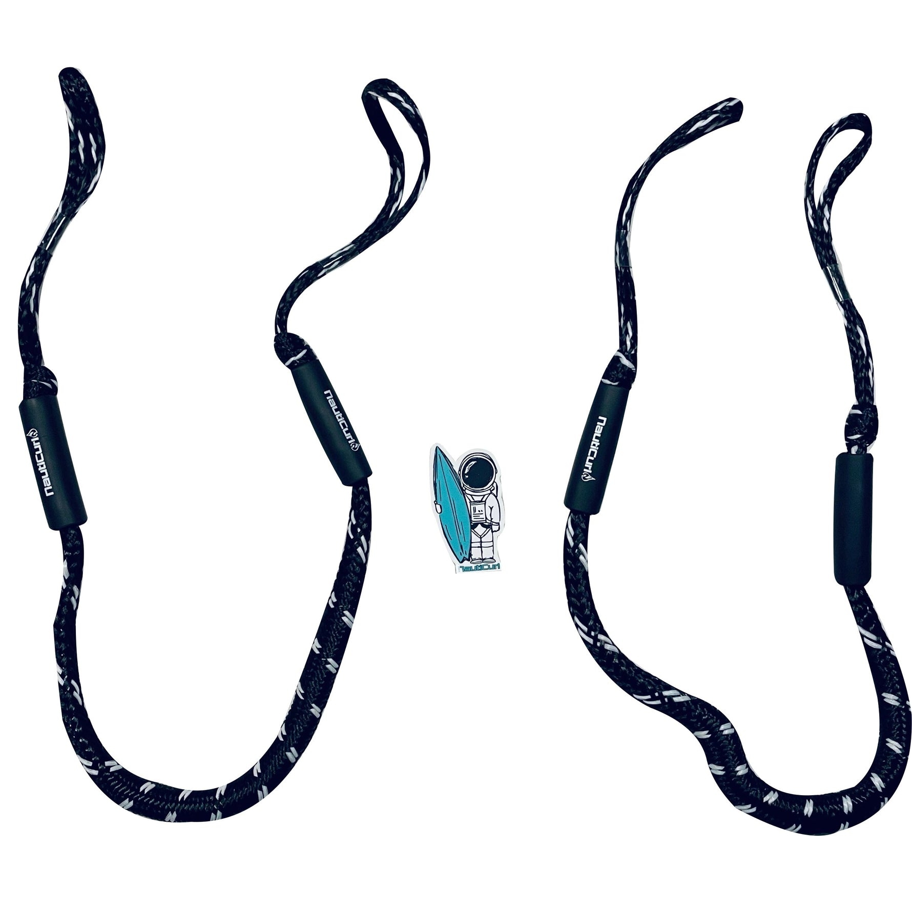 NautiCurl Bungee Boat Ropes | Shock Absorbing (2 Ropes)