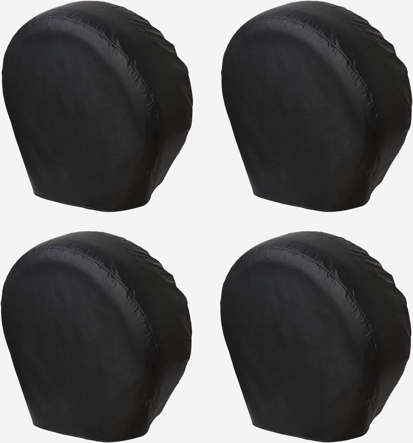 Set of 4 Black Waterproof RV Tire Covers | HD Wheel Protectors for Trailers, Campers, Trucks, SUVs & Motorhomes