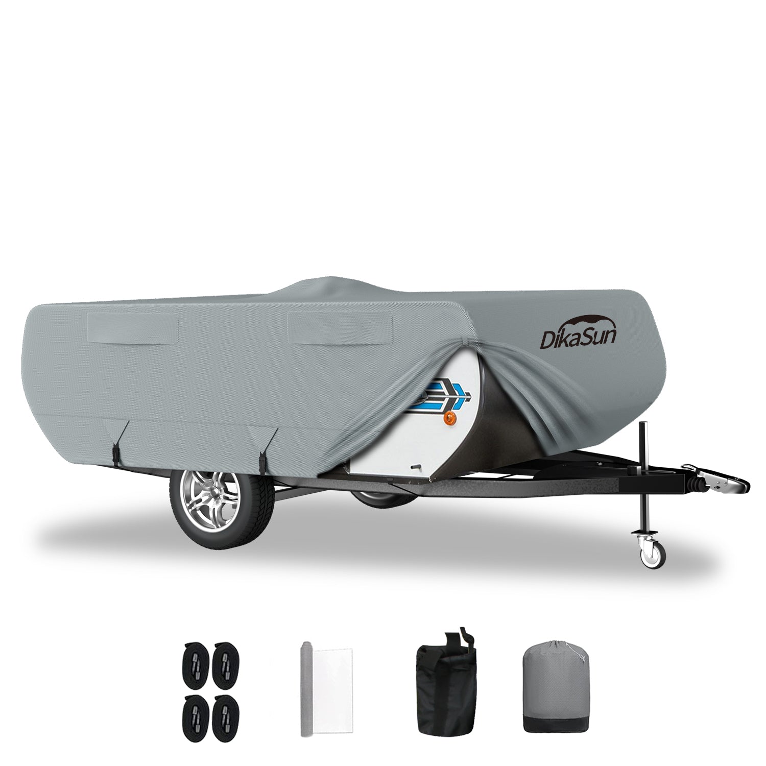 DikaSun 7 Layers Pop--Up Camper Cover | Breathable UV Resistant Windproof Waterproof RV Cover