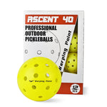 Ascent Outdoor Tournament Pickleballs | 4 or 12-Packs