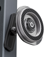 BLAUBECK Magnetic Gym Phone Holder | Carbon Fiber & Acrylic | 360° Ball Joint Mount for Squat Racks, Golf Carts & Metal Surfaces