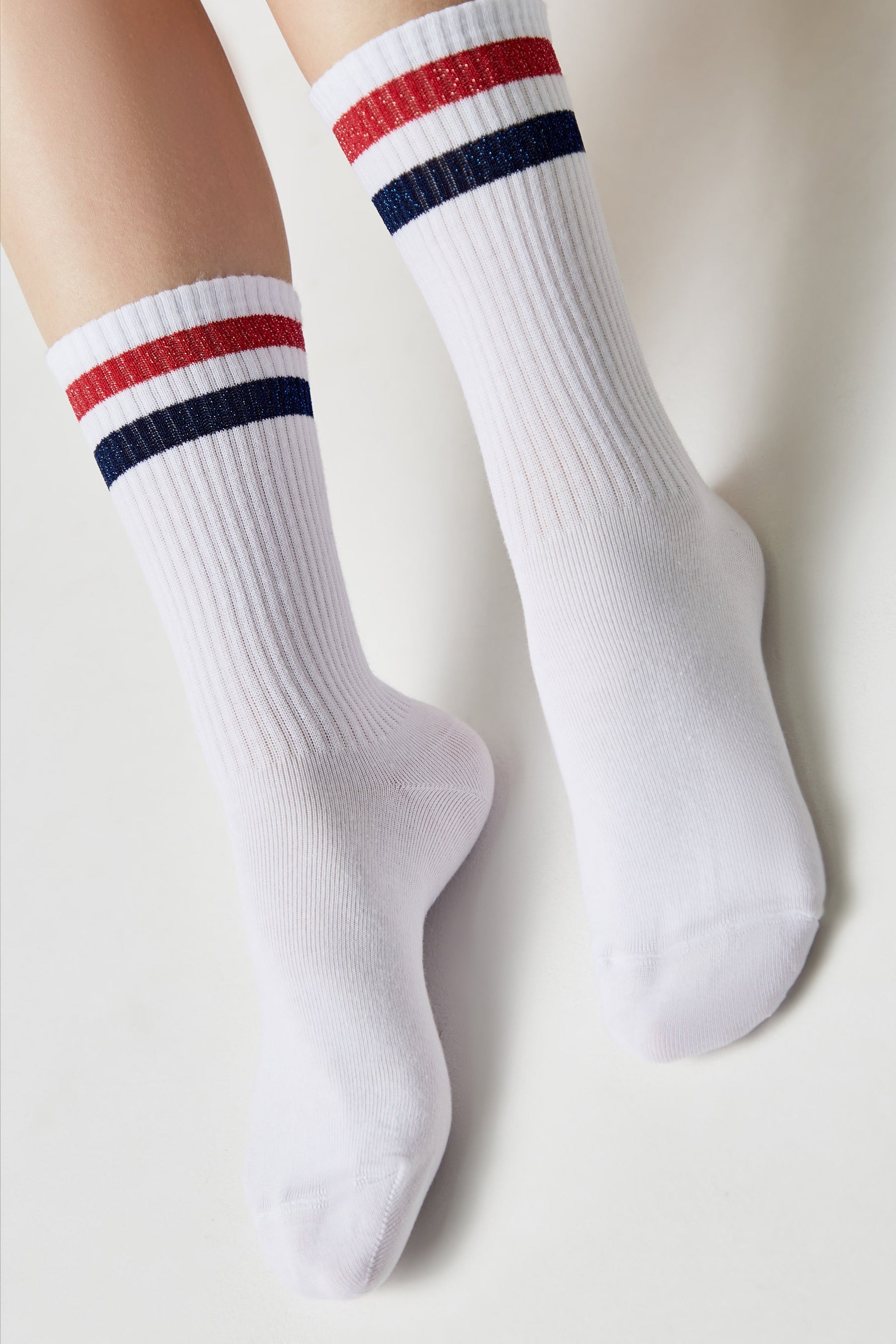 Conte Active Cotton Long Socks with Lurex Stripes