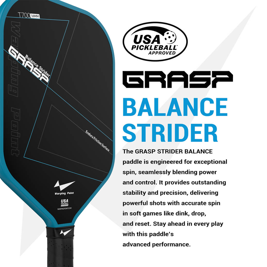Grasp Pickleball Paddle | 16mm