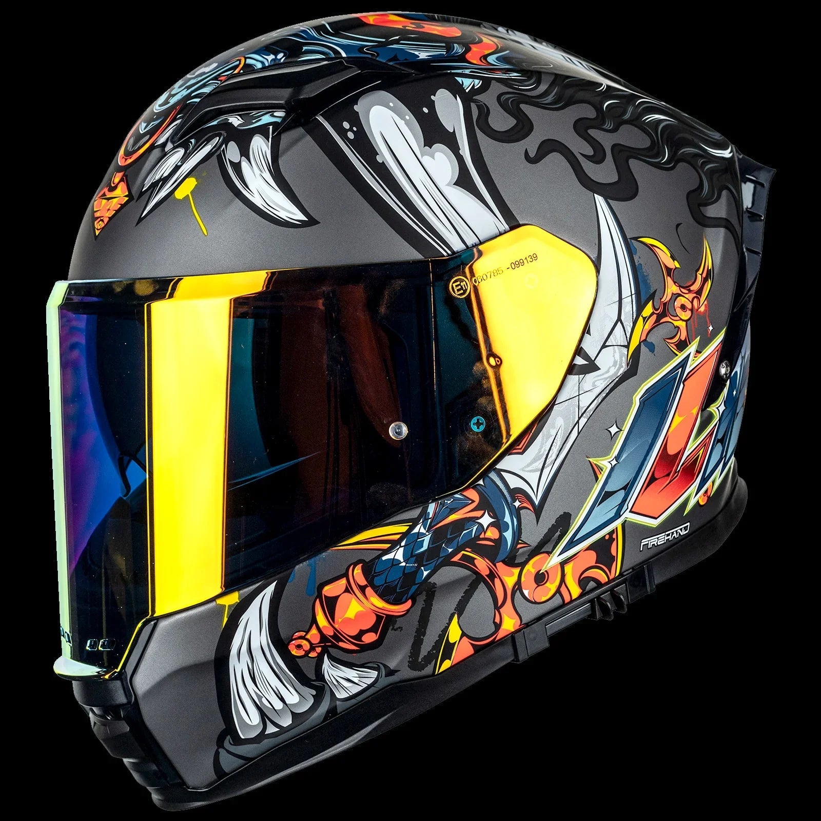 ILM Full Face Motorcycle Helmet Lightweight Fiberglass DOT ECE | Model MF522P