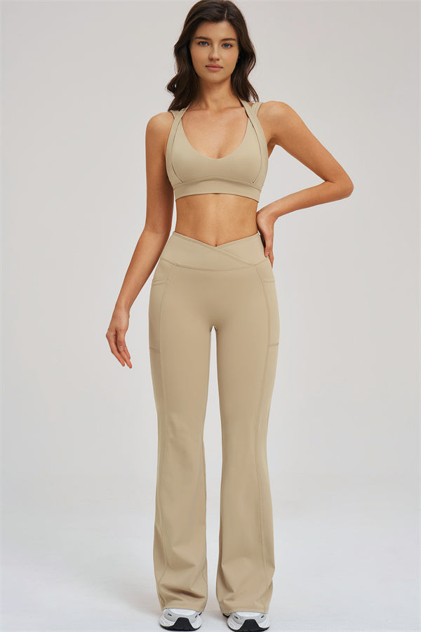 The Sizzle Sports Bra Flared Leggings | 2-Piece Set