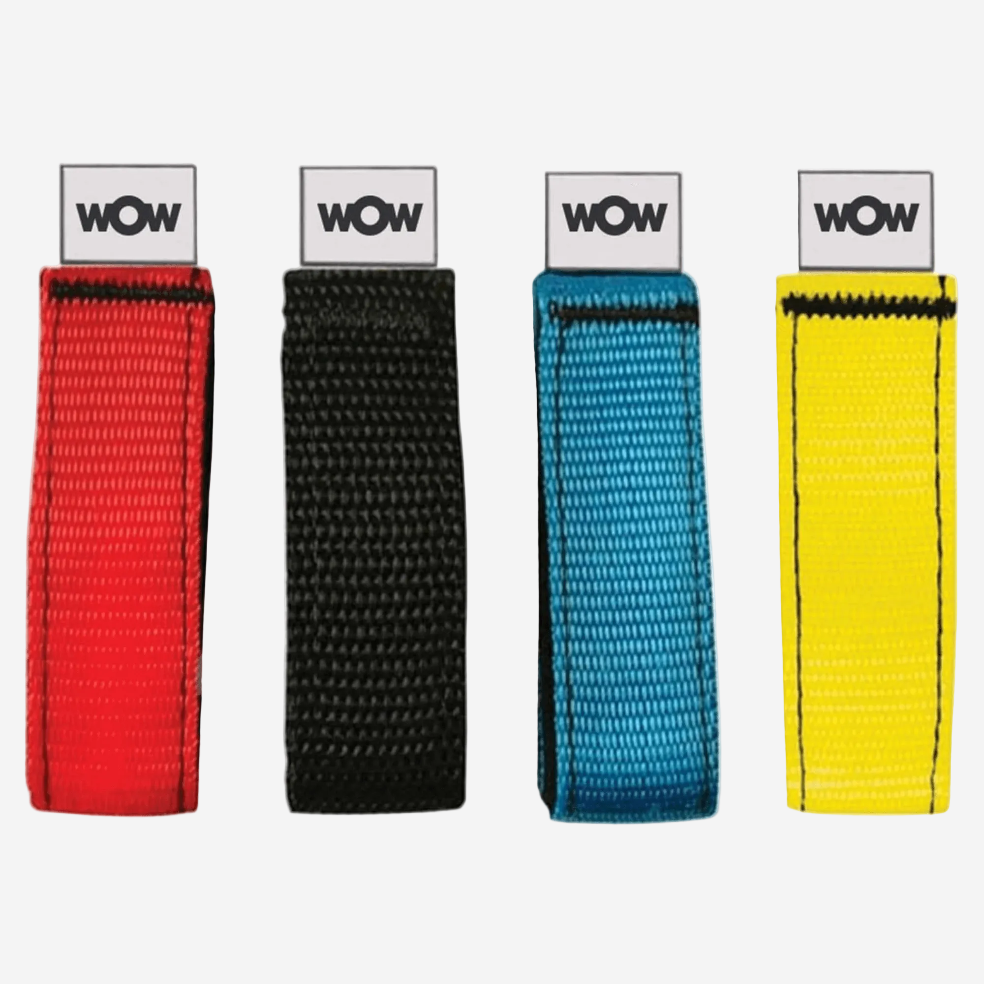 WOW Watersports 12-Inch Secure Multi-Color Velcro Straps | 6-Pack