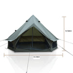 Oxford Bell Tent 9.8’/13.1’ with Stove Jack for Family Camping