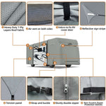 DikaSun 7 Layers Class A RV Cover | Heavy Duty Anti-UV Waterproof Windproof Breathable Class A Motorhome
