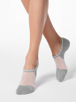 Conte Active Cotton Ultra-Short Women's Socks with Sheer Mesh Insert | #18S-4SP(000)