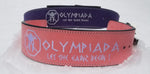 10mm Bubble Gum Pink Leather Lever Buckle Belt!