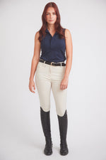 Cameron | Sleeveless Zip Riding Top | Deep Navy