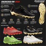 Gold Rush Black & Gold Cleats | Quantum Carbon by Phenom Elite