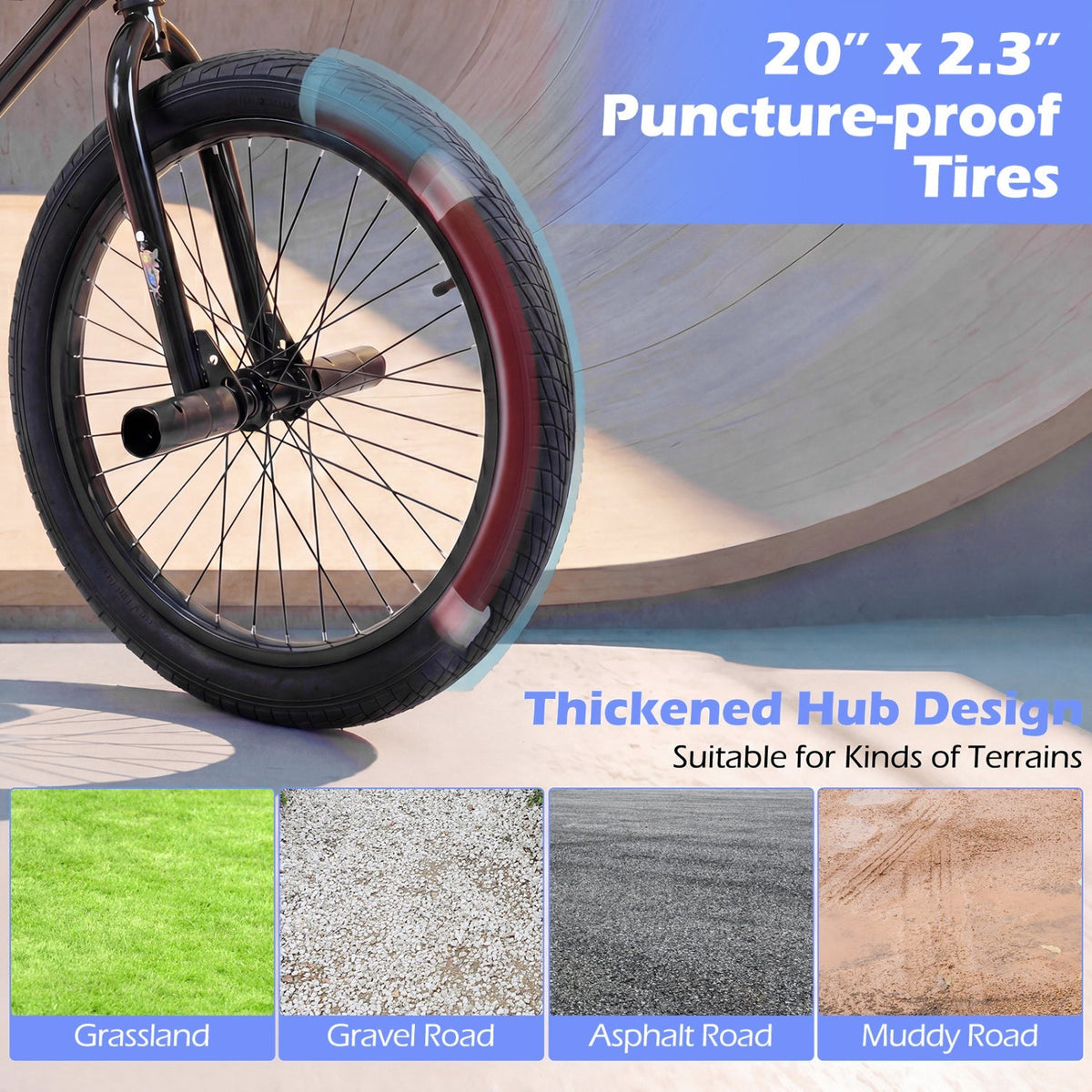 BMX Trick Bike with 360° Steering for Kids & Teens | 20"