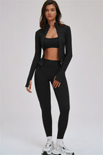 The Kinetic Zip Jacket Sports Bra Leggings | 3-Piece Set
