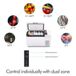 GO20 Dual Zone 12V Portable Freezer | White | ICECO | 20 LT