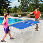 60" Portable Tennis Ping Pong Folding Table with Accessories