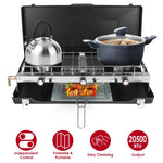 3-Burner Camping Stove 20000 BTU with Toast Tray | RV & Camping