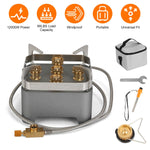12000W Portable Camping Stove with Cassette Adapter Windproof Outdoor Backpacking Burner