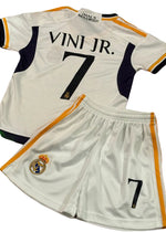 Vini Jr Kids Jersey White/Gold Real Madrid | Youth and Toddler Sizes