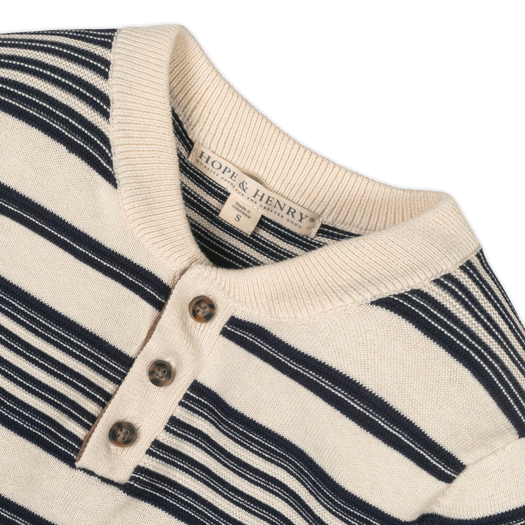 Organic Sweater Henley with Elbow Patches (3-24 months)