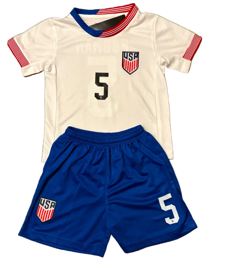 Trinity Rodman Home White Kids Soccer Jersey | All Kid Sizing