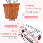 Beach Cruiser Bike for Women with Basket and Rear Rack | 24-26"