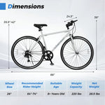 Mountain Bike Adjustable with 6-Speed and All-Terrain Rubber Wheels | 26"