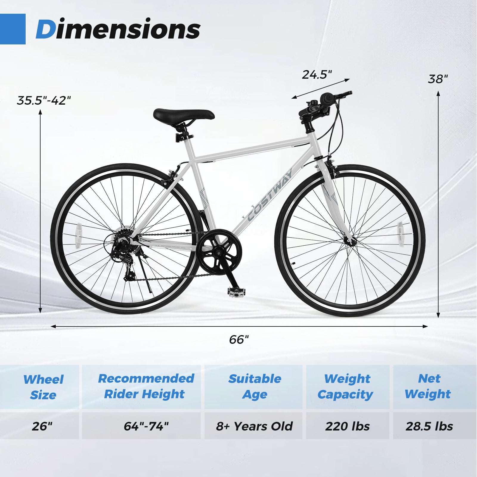 Mountain Bike Adjustable with 6-Speed and All-Terrain Rubber Wheels | 26"