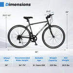 Mountain Bike Adjustable with 6-Speed and All-Terrain Rubber Wheels | 26"