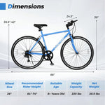 Mountain Bike Adjustable with 6-Speed and All-Terrain Rubber Wheels | 26"