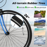 Mountain Bike Adjustable with 6-Speed and All-Terrain Rubber Wheels | 26"