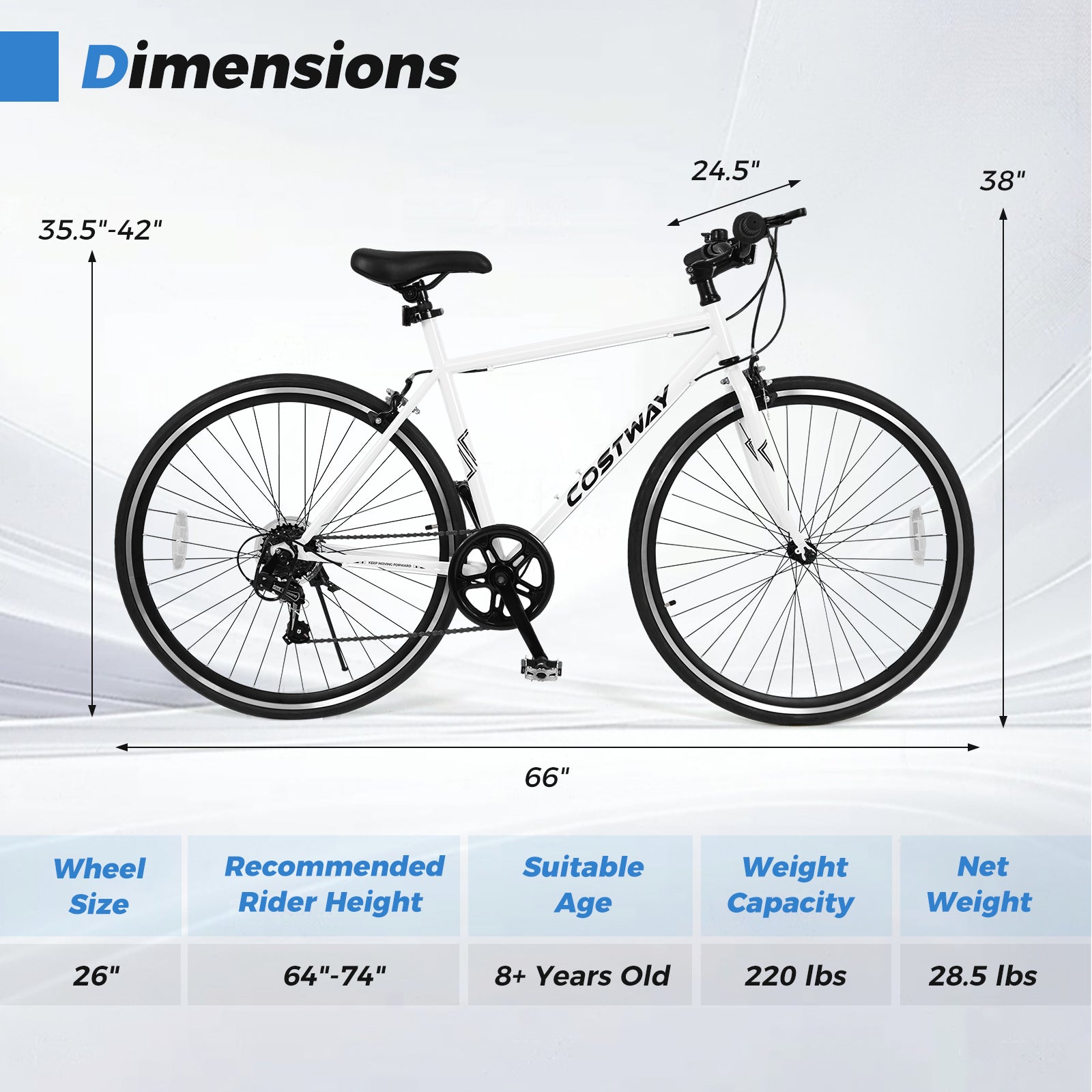Mountain Bike Adjustable with 6-Speed and All-Terrain Rubber Wheels | 26"