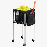 Ball Tote & Cart Portable Teaching Cart with Black Ball Tote Bag for Tennis and Pickleball Pros