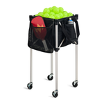 Ball Tote & Cart Portable Teaching Cart with Black Ball Tote Bag for Tennis and Pickleball Pros