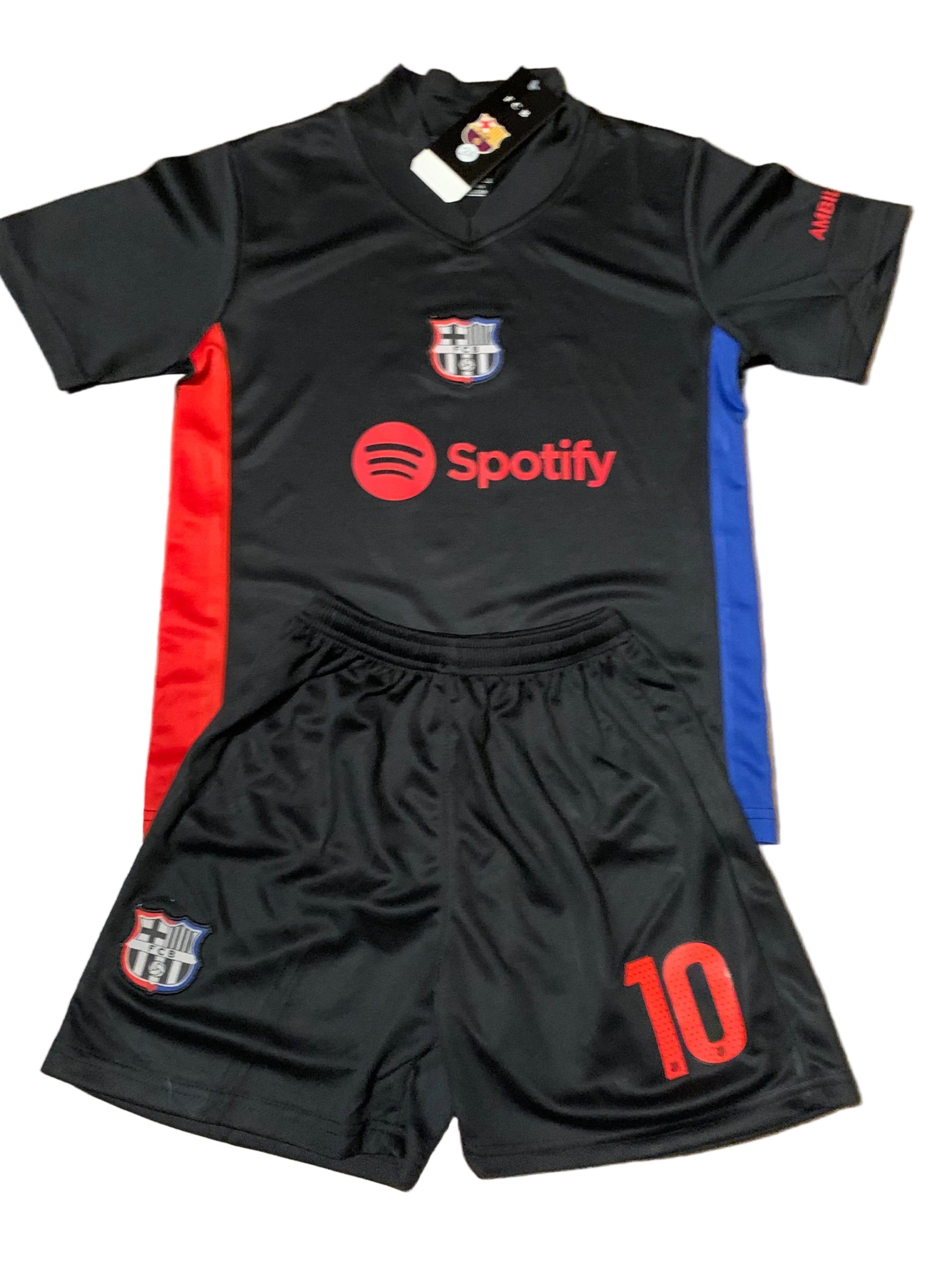Lionel Messi Away Black Barcelona Soccer Jersey | Kids Toddler & Youth Sizes