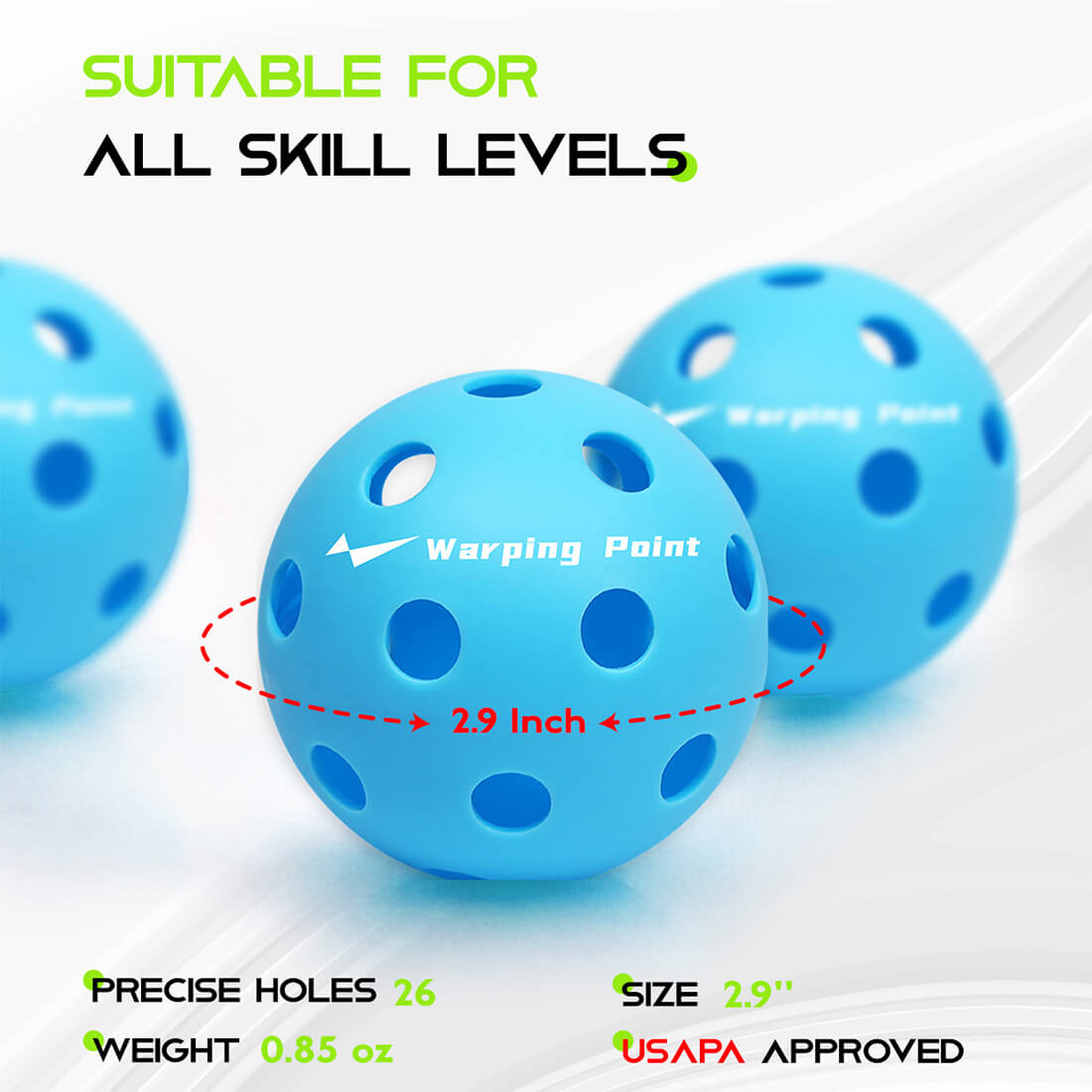 Indoor Practice Pickleballs | Blue