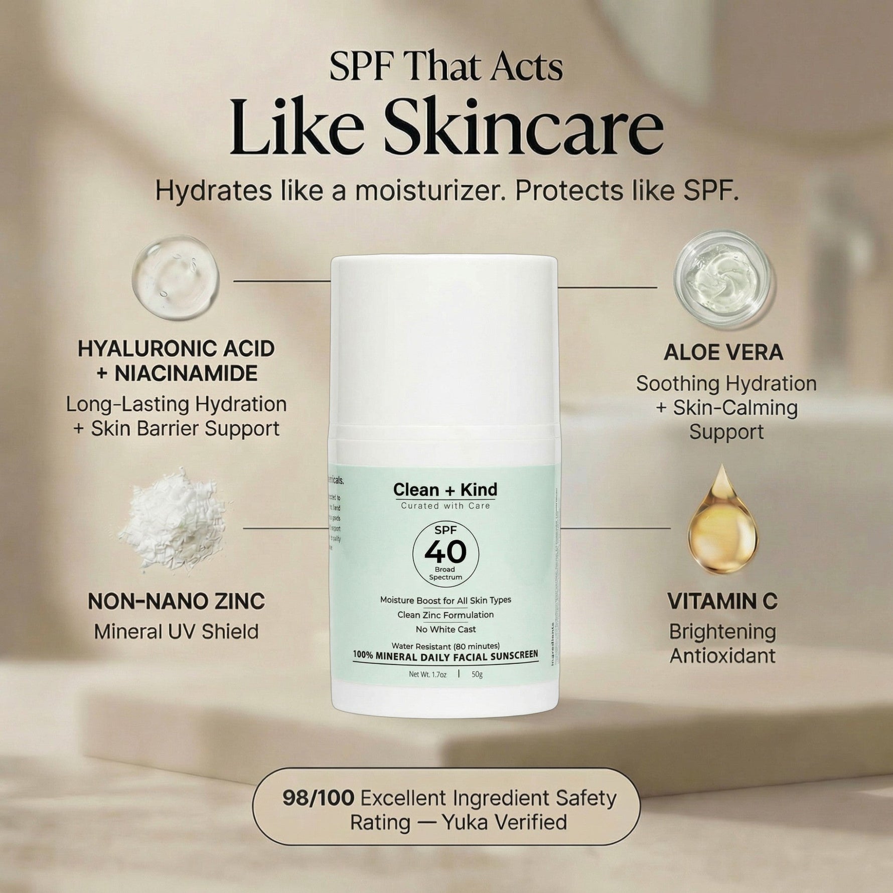 Untinted Daily Moisturizing Sunscreen | SPF 40