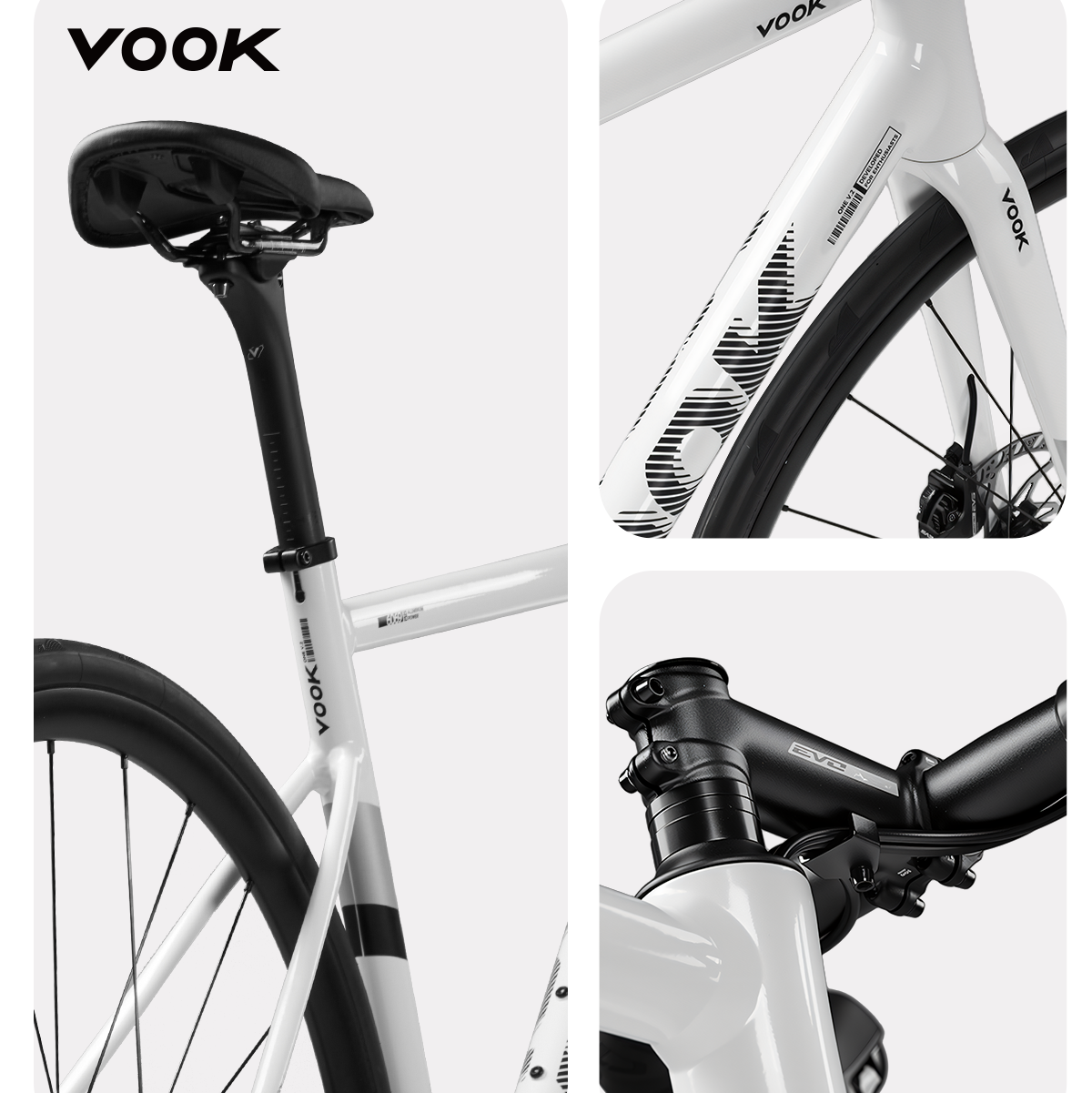 VOOK ONE 2.0 Lightweight Road Bike | Aluminum Frame and Carbon Fork