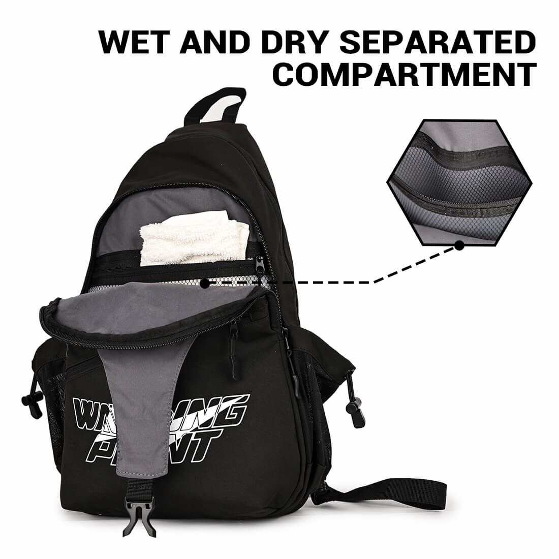 Pickleball Sling Bag | Black
