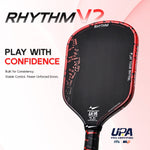 Rhythm Hybrid Pickleball Paddle | Red
