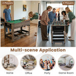 2-in-1 Swivel Foosball and Pool Combo Game Table | Natural