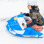 WOW Watersports Snow Tube Bobsled for Kids and Adults with Front Snow Shield