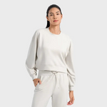 Active Basic Round Neck Drop Shoulder Sweat Top